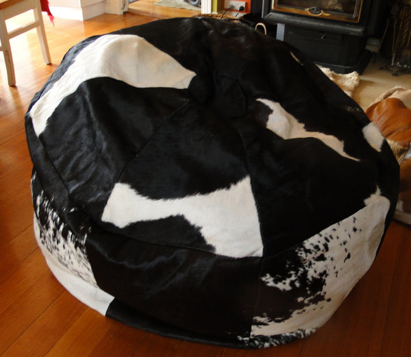 A REALLY REALLY HUGE COWHIDE BEAN BAG
